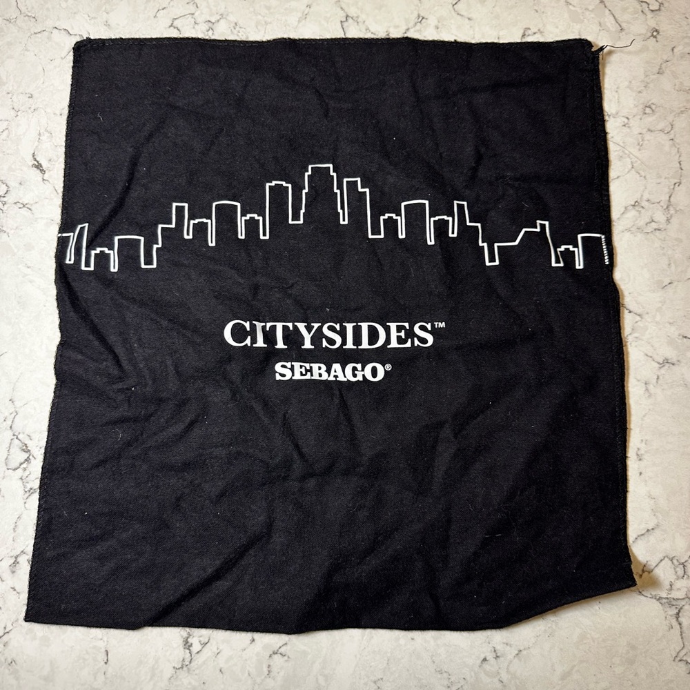 Sebago Citysides Black Cloth Shoe Bag 14"x13.5"